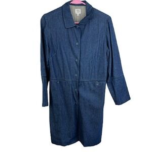 Margaret O'Leary chambray Long jacket button front size p US: SP